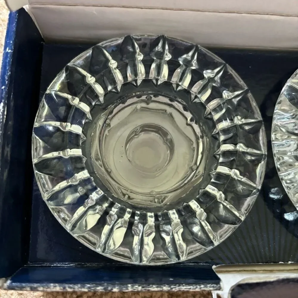 Collector’s Crystal Gallery Genuine Crystal Candleholder Set